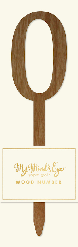 0 Wooden number  - party pick